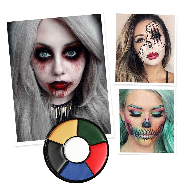 Camo Face Paint - Paleta 6 kolorowych farb olejnych do