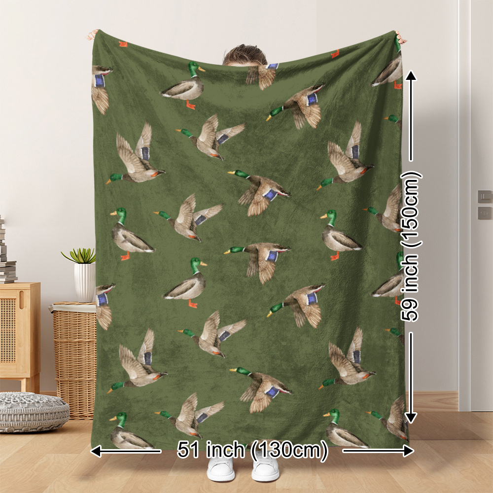 Outdoor Hunting Gifts - Koc polarowy z motywem kaczki zimorodek,