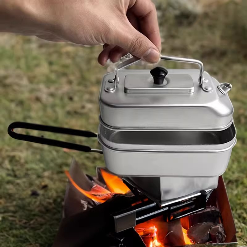 Outdoor Hunting Kitchen - Ultralekki przenośny piknikowy czajnik turystyczny do