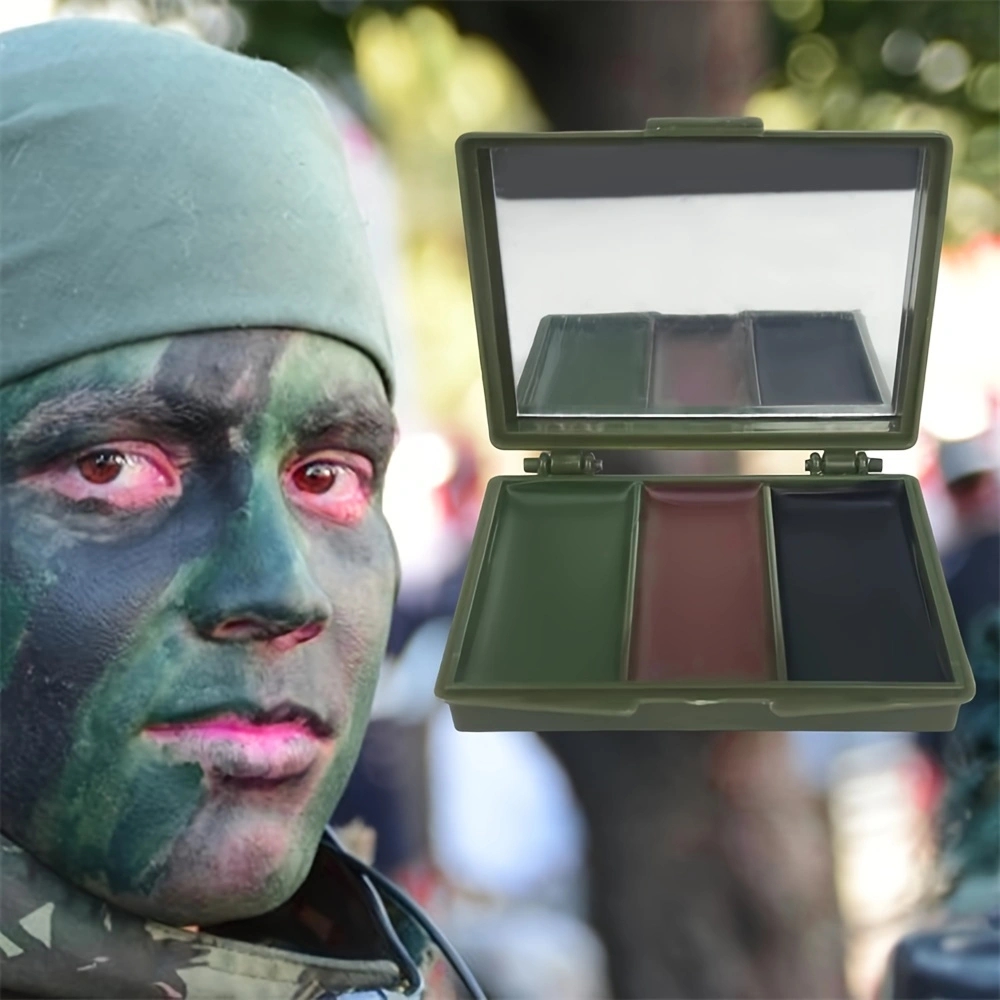 Camo Face Paint - Trójkolorowy zestaw do malowania twarzy w