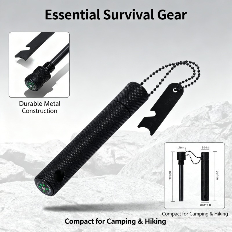 Fire Starter Waterproof - Pręt magnezowy z kompasem - wodoodporny,
