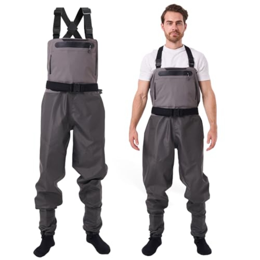 Fishing Waders Breathable - Wodery wędkarskie z butami zintegrowanymi, nylon