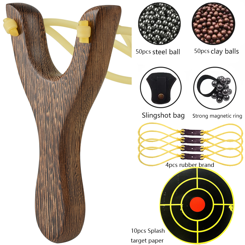 Outdoor Hunting Launcher - Tradycyjne drewniane procy strzelanie na świeżym