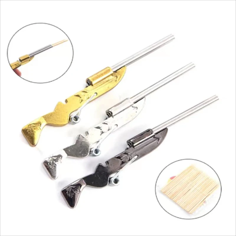 Outdoor Hunting Launcher - Mini wyrzutnia wykałaczek pistolet zabawkowy zabawnych