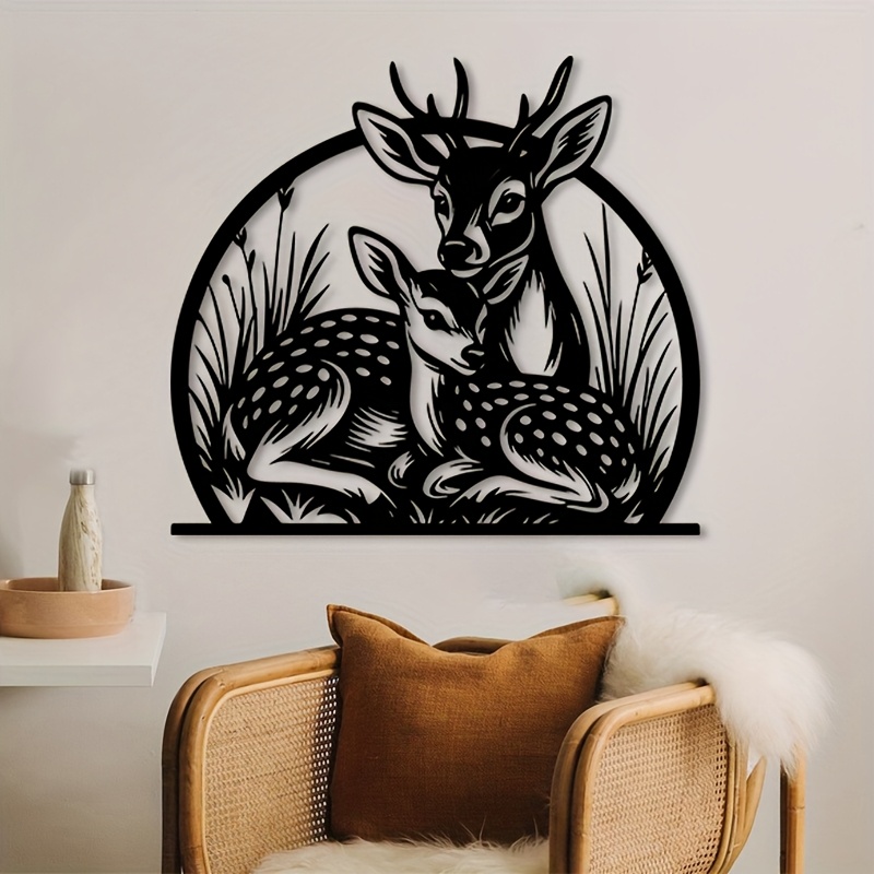 Outdoor Hunting Gifts - Rustykalna żelazna dekoracja ścienna w kształcie