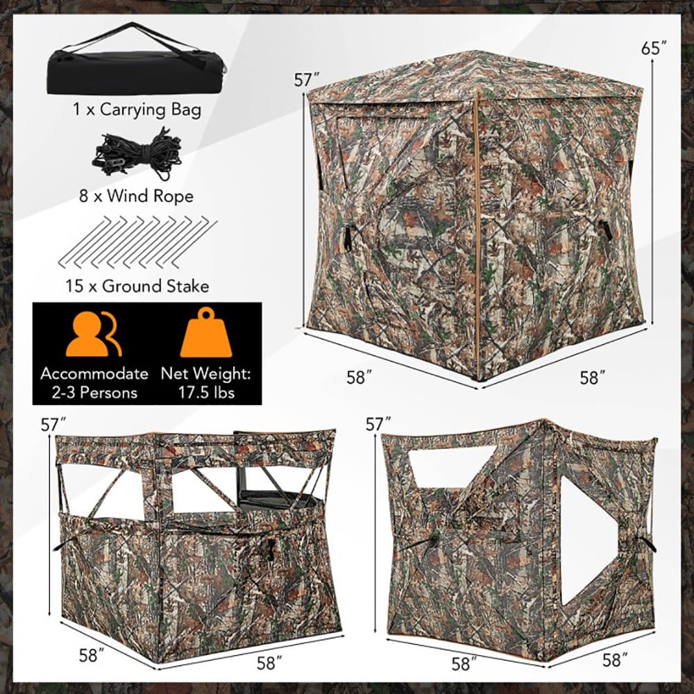 5-w-1 Odłączana budka myśliwsk – Outdoor Hunting Blinds recenzja i cena
